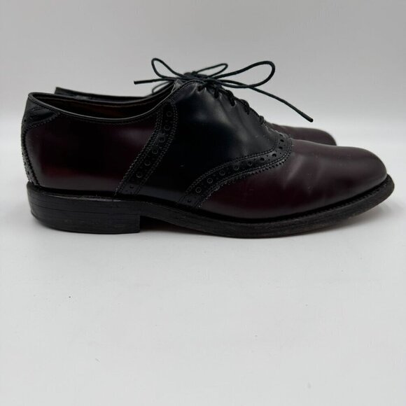 Allen Edmonds Polo Saddle Style Dress Shoes Mens Size 8D Black & Burgundy main image 8